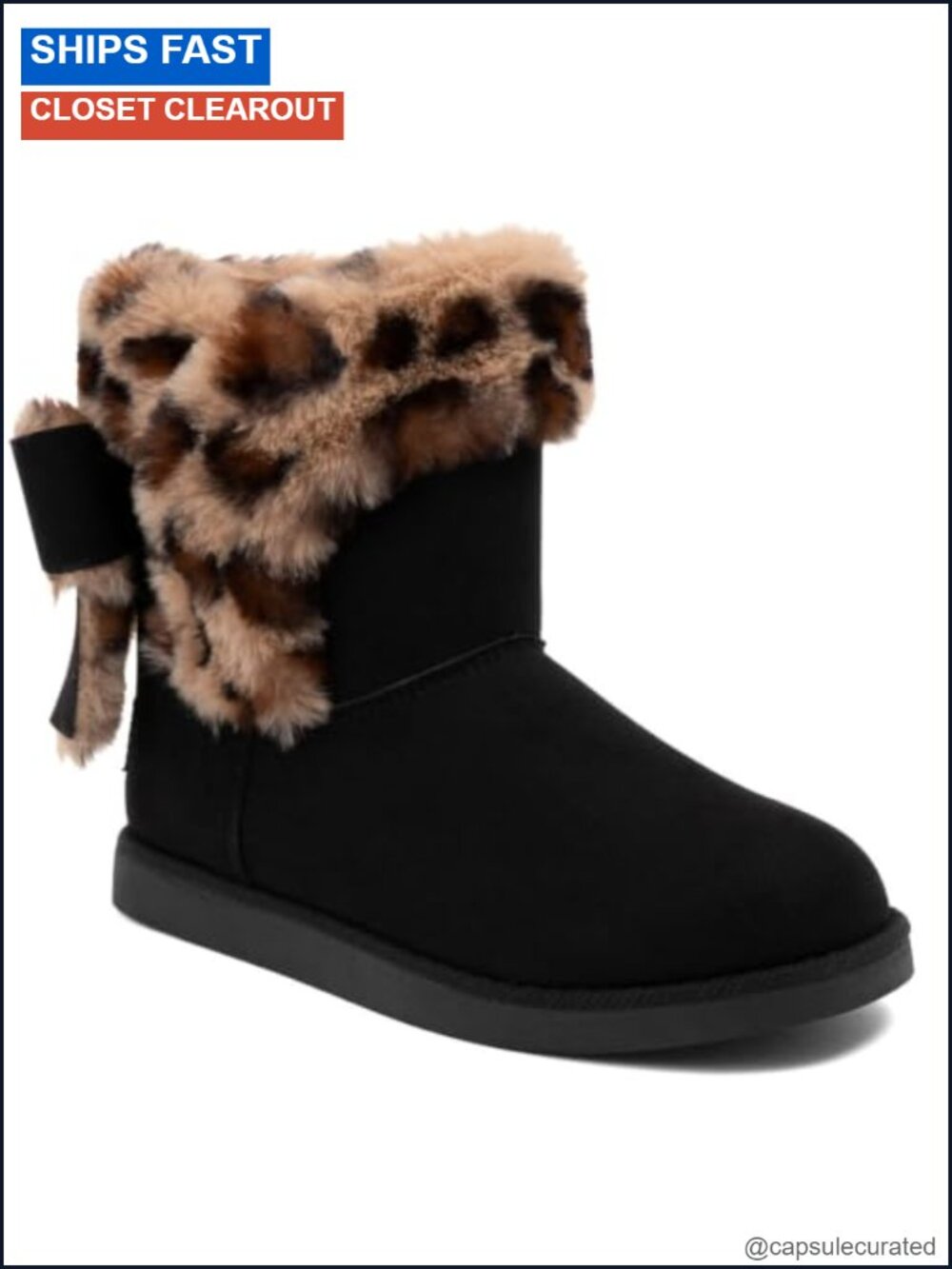Women's Slip On Winter Snow Boots Warm Insulated Faux Fur Lining Fashion Booties